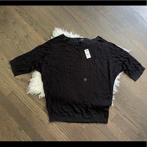 Express Mesh Lightweight Dolman Top Black L